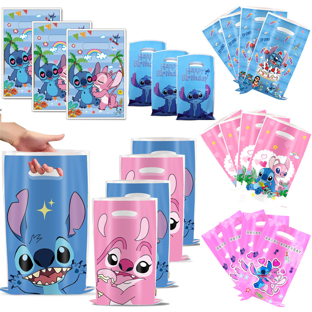 

10/20/30/40/50PCS Cartoon Stitch Birthday Party Gift Bag Return Gift Bag Candy Bag for Kids Boys Girls Baby Shower Supplies