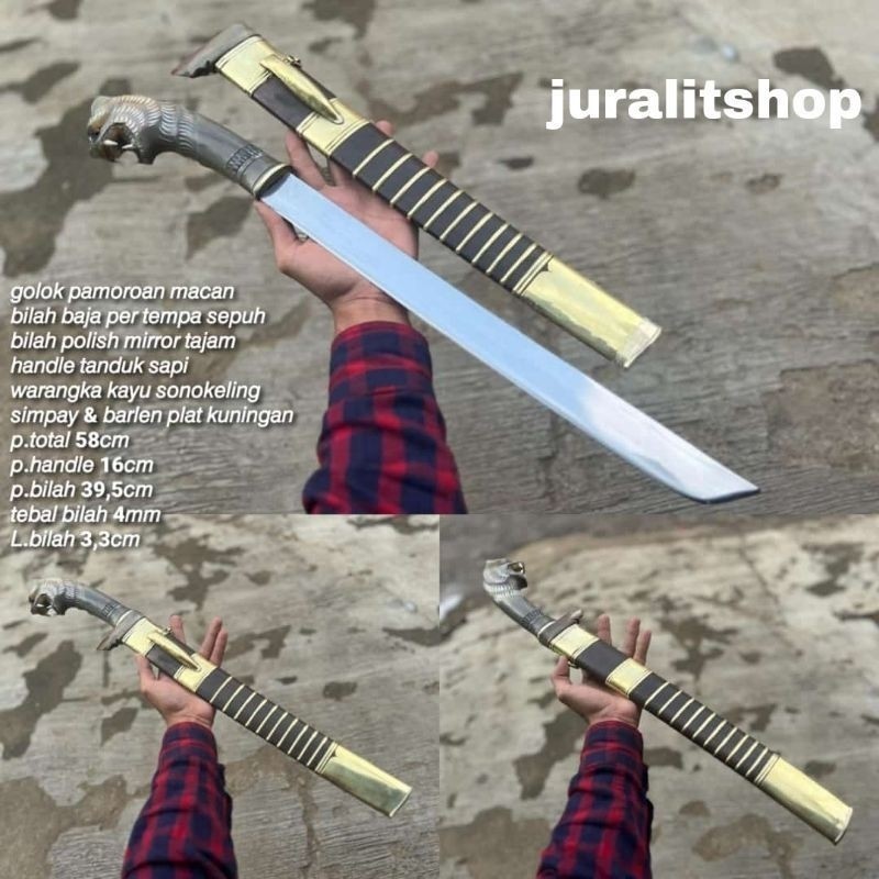 (STOERBILAH) Glok Cibatu Serbaguna Gagang Tanduk Siap Pakai Asli Golteb Golsem