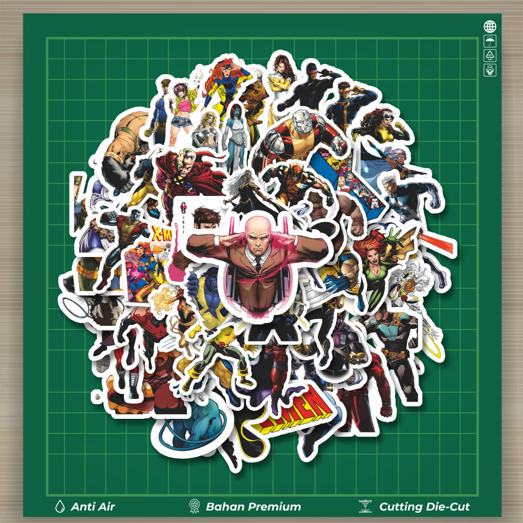 

HOT 50 PCS STIKER Marvel Series Character X MEN Kartun Mix Fashion Cars Decal Dingin Kartu Album Custom Vinyl Anti Air- Sticker Aesthetic Buku Journal Koper Casing HP Tablet Laptop Helm Motor Botol Minum