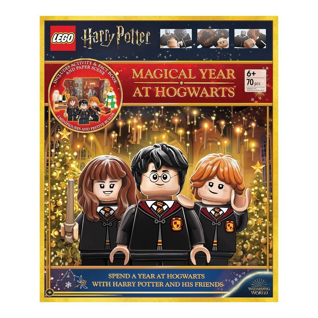 Harry Potter Magical Year at Hogwarts: Christmas Activity Book with Fun Facts, Play Scene, Basic Bri