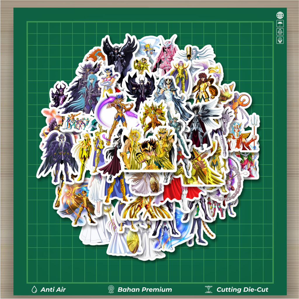 

HOT 50 PCS STIKER Stiker Anime Saint Seiya Character Mix 6 Stiker Fashion Cars Decal Dingin Kartu Album Custom Vinyl Anti Air- Sticker Aesthetic Buku Journal Koper Casing HP Tablet Laptop Helm Motor Botol Minum