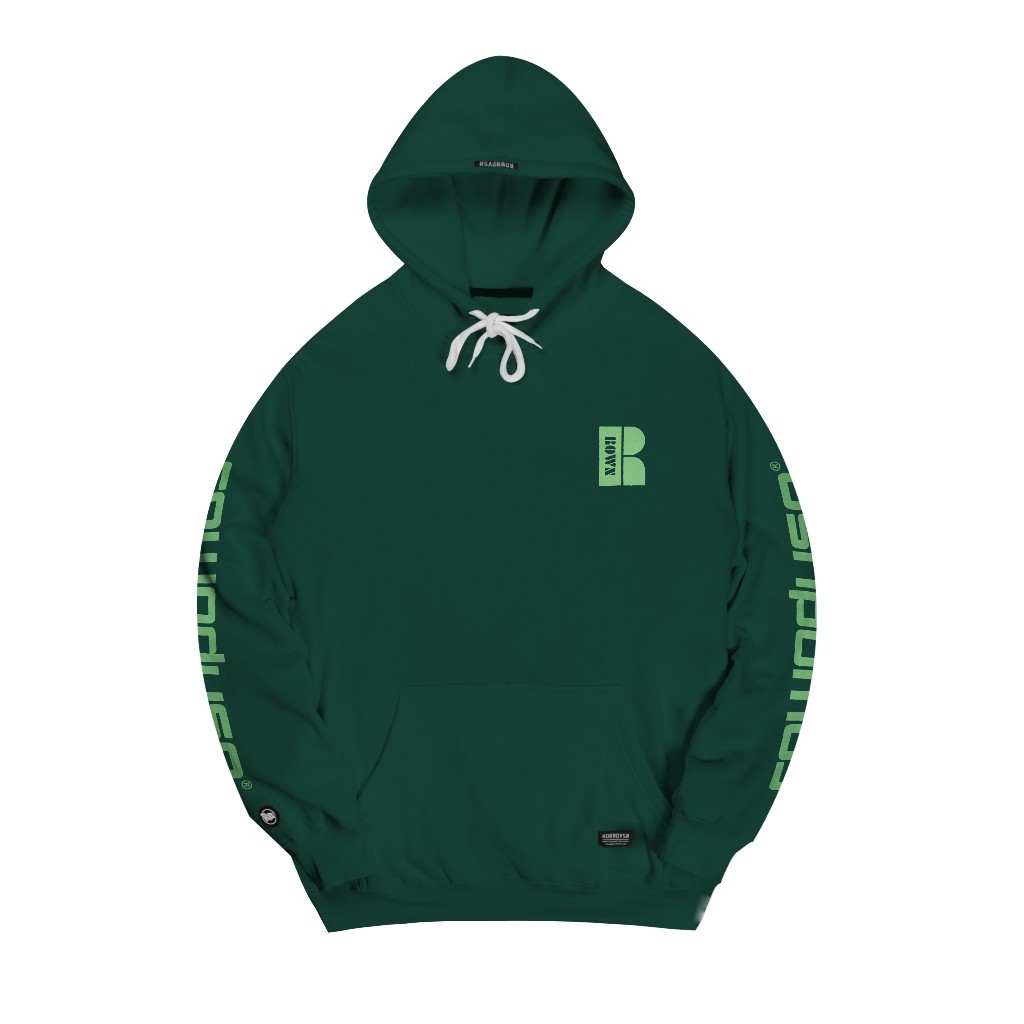 Rown Division Official Pullover Hoodie - Rowndvsn Jaket Stromy Green