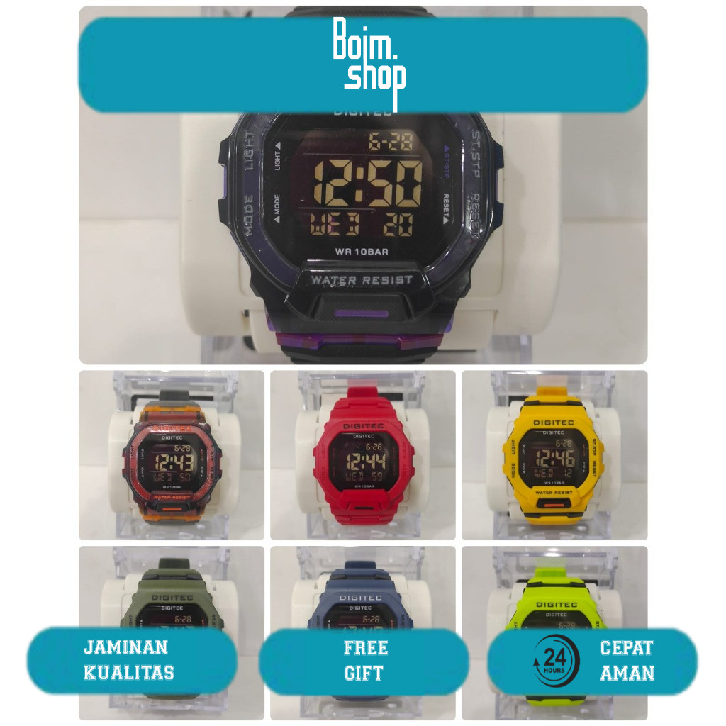 Jam Tangan Pria Digitec DG5169 DG5169T DG-5169T DG 5169 Tali Rubber