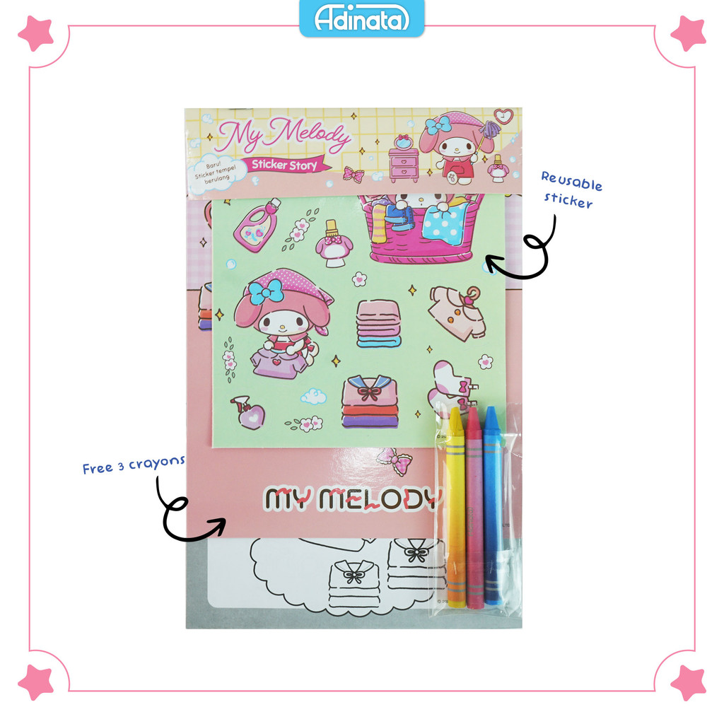 

My Melody Sticker Story Book 2513-6711 - Adinata / Stiker