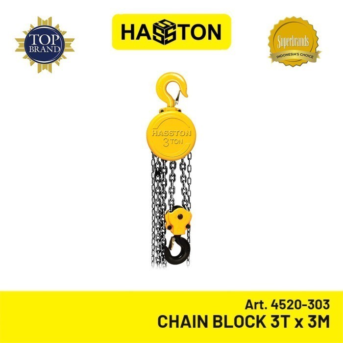 HASSTON PROHEX CHAIN BLOCK TAKEL 3 TON X 3 METER (4520-303) – NEXTOOLS