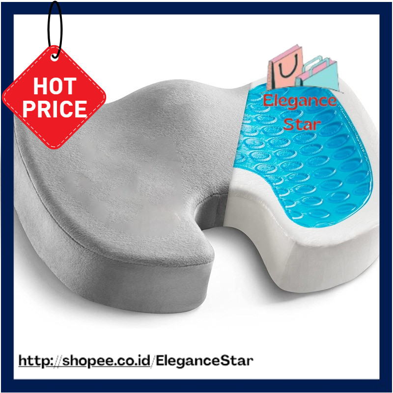 Gel Cushion Non-slip Gel and Memory Foam Coccyx Cushion Office Chair Cushion Car Cushion Sedentary A