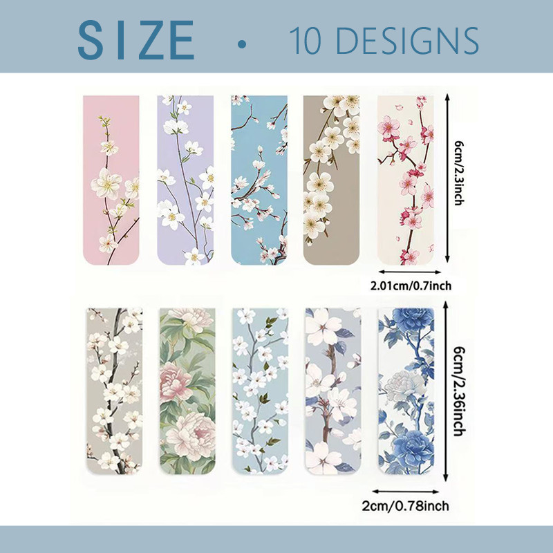 

12pcs Magnetic Bookmarks For Women Flower Planner Magnetic Bookmark Assorted Book Magnets Page Markers Clip Magnetic Bookmarks