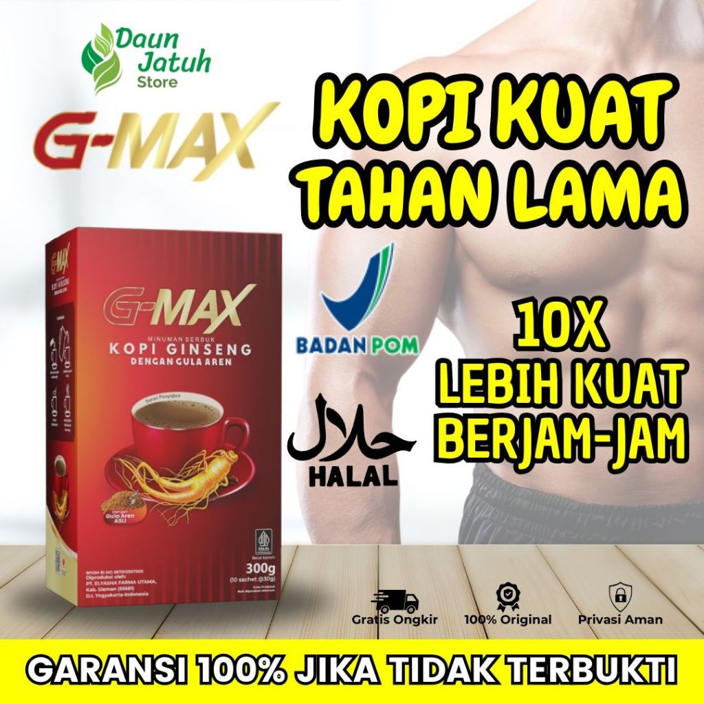

KOPI G-MAX - Kopi Gingseng Stamina Pria 1 Box Isi 10 Sachet