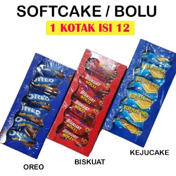 

UG OREO SOFT CAKE | BISKUAT BOLU CHOCOLATE | KRAFT BOLU KEJU CAKE ISI 12 X 16 GR SOFT CAKE SG