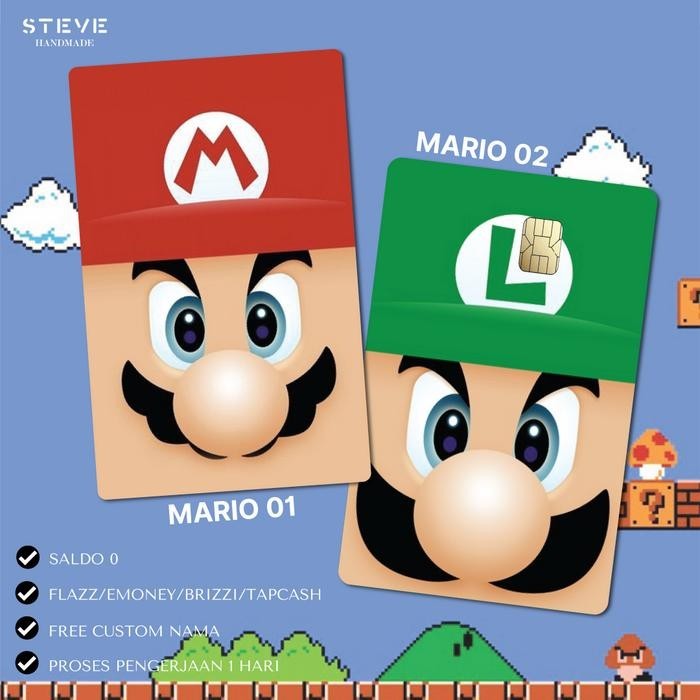 

Flazz Gen 2 Emoney Mandiri Tapcash Brizzi Custom Super Mario FG2006 EM2101