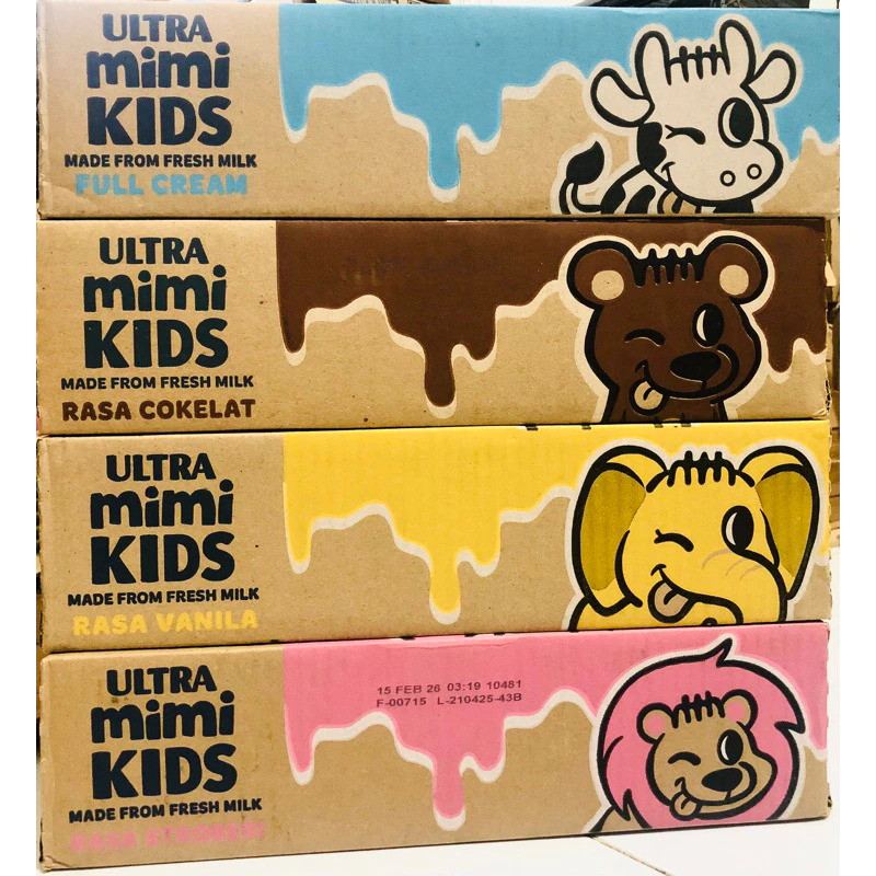 

SSG49 Ultra Mimi Kids Susu UHT 125ml 1 Karton isi 40pcs (1dos)/INDOMILK KIDS 115ml (1 DUS)UHT