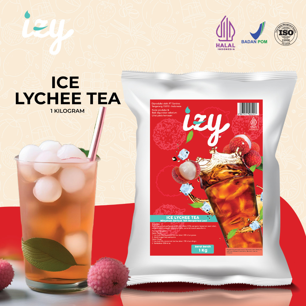 

Izy Powder Drink Lychee Tea - Bubuk Minuman Teh Leci