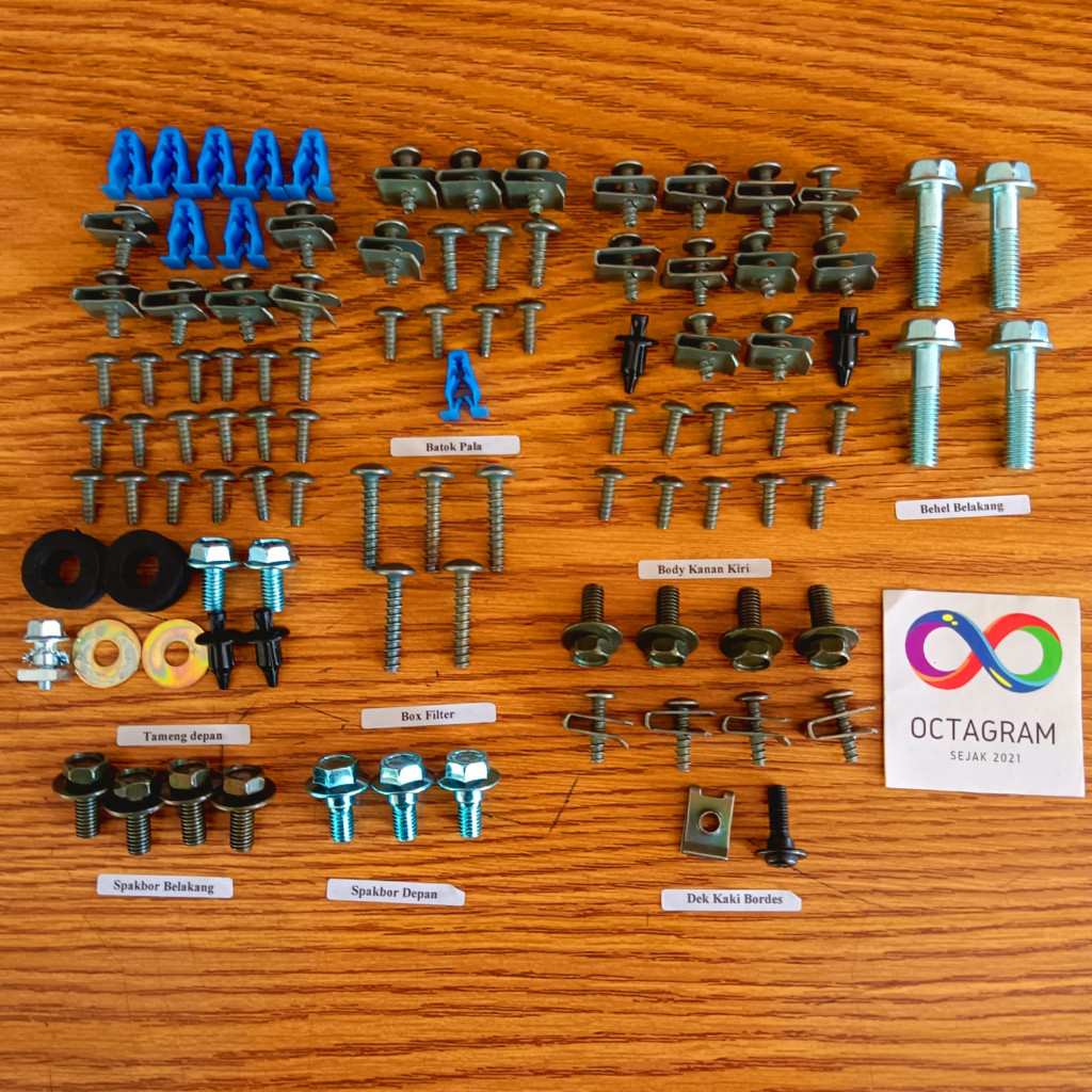 COD / Promo / Original / Baut Full Body Beat Fi New 2016-2019/Baut Lengkap Fullset Bodi Beat New 201