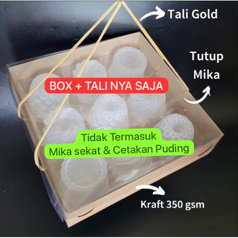 

(10pcs) Box Dus Kraft Puding Mika Tali (BOX NYA SAJA) 24x24x7cm