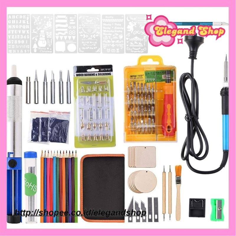 

KX4B 141pcs/Set Professional Woodburning Tools Practical Pyrography Carving Tools