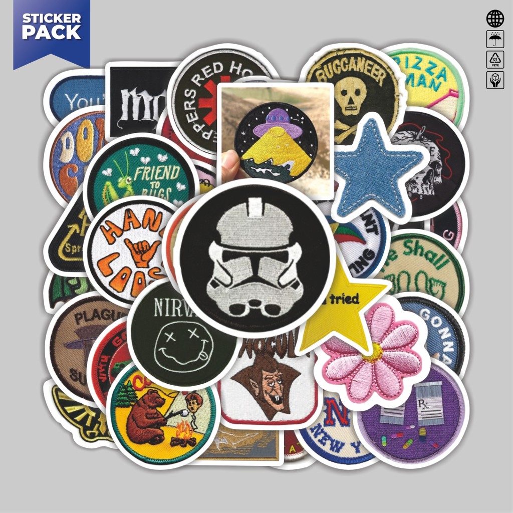 

[100PCS]Stiker Pack Stiker Patch V17 Aesthetic Vinyl Anti Air Dekorasi Sticker Laptop Buku Journal Koper Helm Casing HP Gitar Helm Skateboard