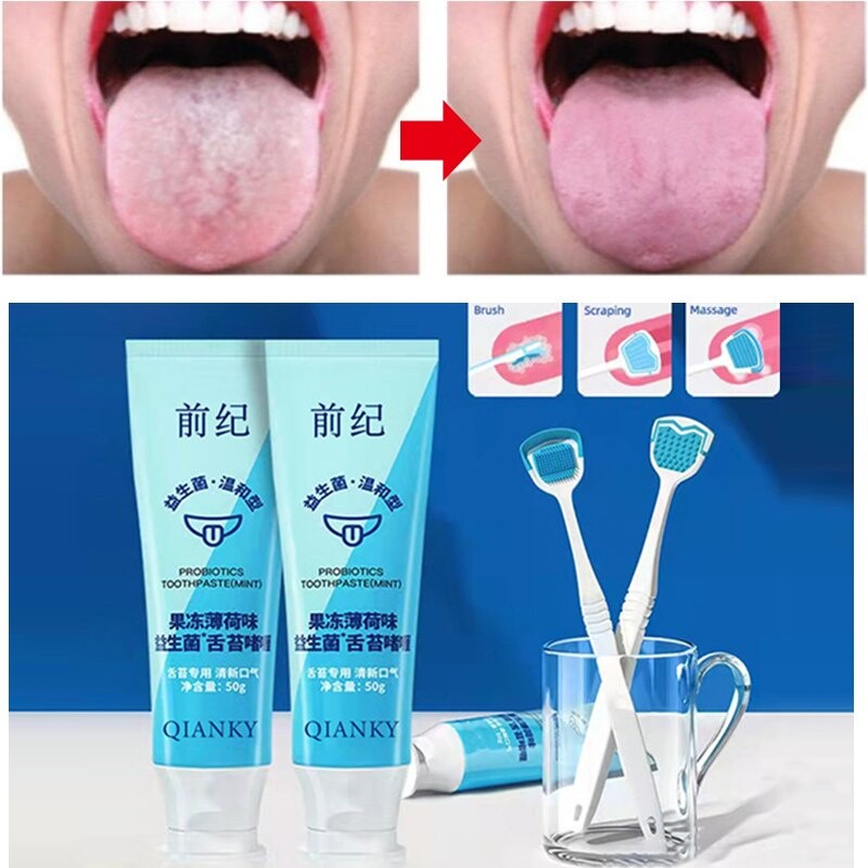 [PROMO CUCI GUDANG] Pasta lidah Gel pembersih lidah Sikat Lidah Pembersih Lidah Tongue Cleaner Tongu