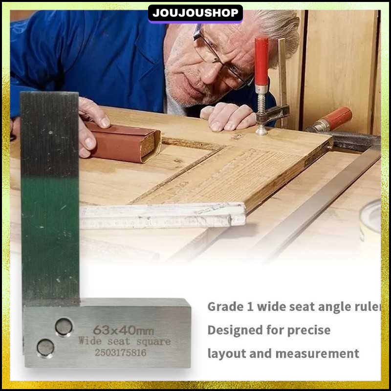 

Penggaris Siku Besi Tukang 90 Derajat Machinist Angle Ruler - TH63