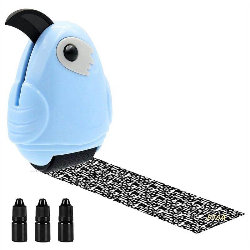 

Identity Theft Protection Roller Stamp Protection Roller With Box Opener, Including 3 Pack Refills Ink