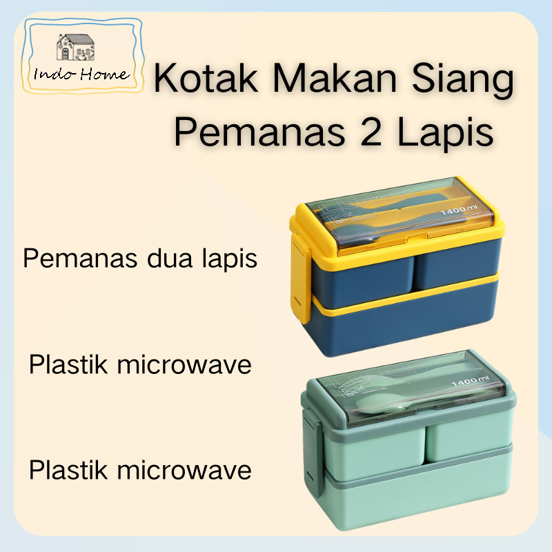 Kotak Makan Siang Pemanas Dua Lapis - Menjaga Makanan Tetap Hangat Sepanjang Hari
