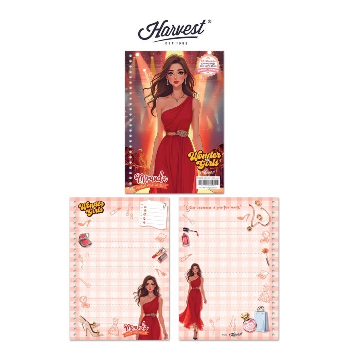 

COD Loose Leaf / Kertas Binder Harvest A5 Wonder Girls - Miranda