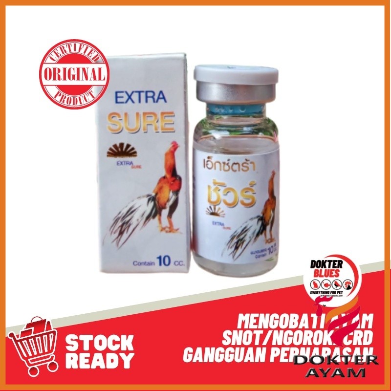 EXTRA SURE PUTIH Obat Ayam Ngorok Snot CRD Import Thailand  isI 10 ml