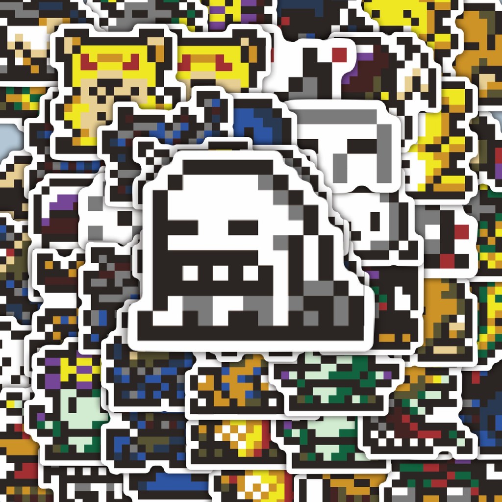 

100PCS Lucu Stiker Pixel Digimon V16 Stiker Aesthetic Stiker Anti Air Stikers Berperekat Waterproof sticker decal buat Motor Helm Buku Journal Koper Casing HP Laptop Botol Minum Hadiah anak