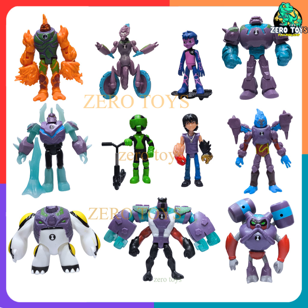 Action Figure Ben 10 Four Arms Heatblast Cannonbolt Kevin Set 11