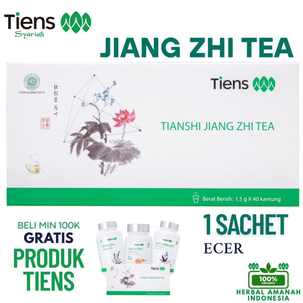 [ECER 1 SACHET] TIENS JIANG ZHI TEA TEH HERBAL ORIGINAL HALAL