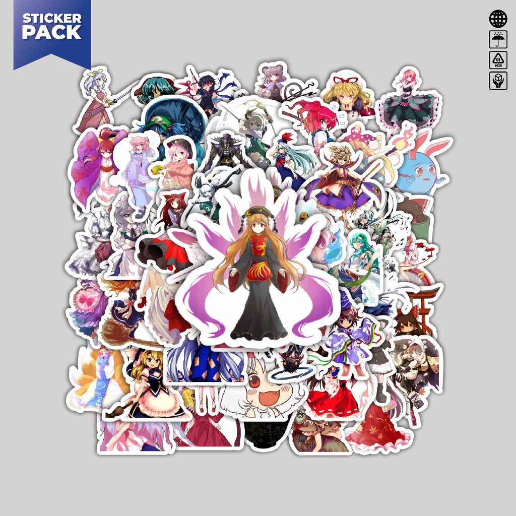 

[100PCS]Stiker Pack Stiker Game Series Touhou Project Karakter Mix 4 Aesthetic Vinyl Anti Air Dekorasi Sticker Laptop Buku Journal Koper Helm Casing HP Gitar Helm Skateboard