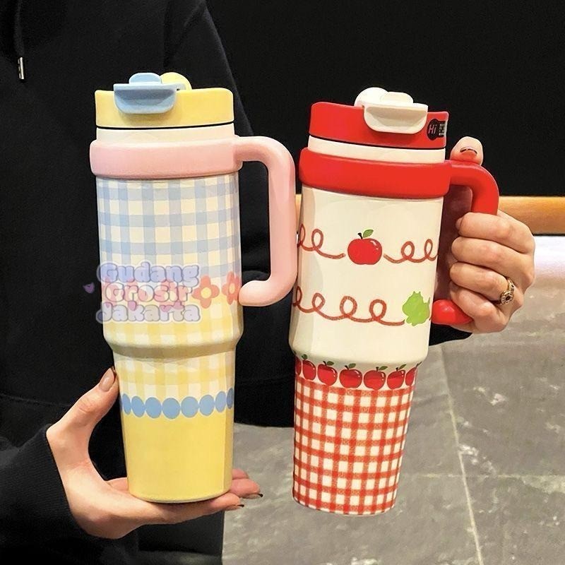 Tumbler Fruity Bloom Stainless SUS 316 Tumbler Botol Minum 1000ml Tumbler Viral 1000ml