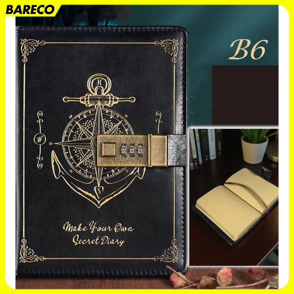 

Pirates Buku Jurnal Leather Vintage B6 200 Halaman Grid with Lock - INU148