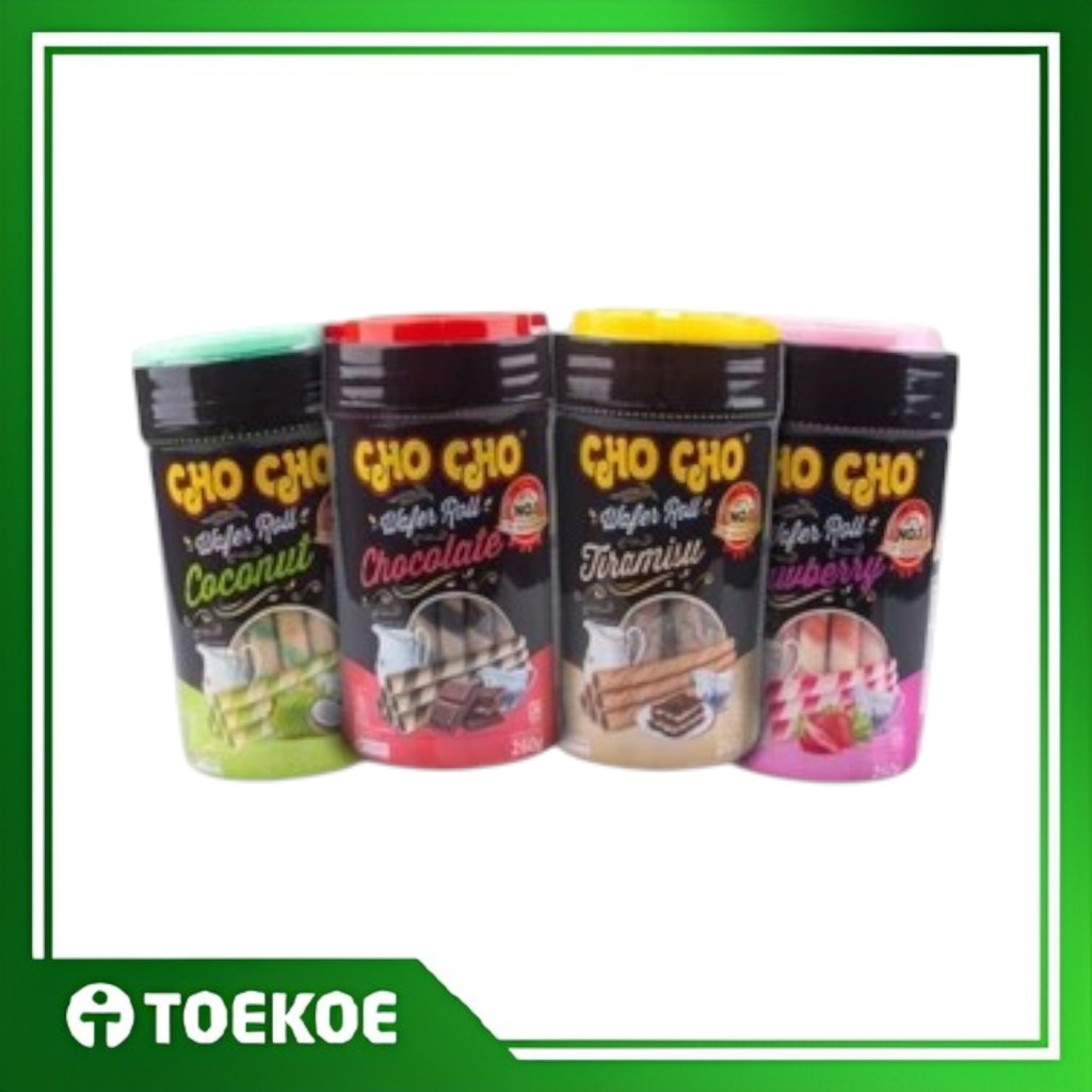 

TOEKOE Astor Cho Cho Wafer Roll Stick 260gr Coklat Stroberi Coconut Tiramisu / Makanan Ringan
