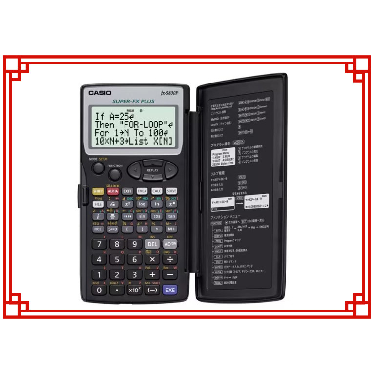 

Casio FX-5800P Kalkulator dengan Tampilan Textbook 4-Baris, dengan 40 Konstanta Fisika & 128 Formula