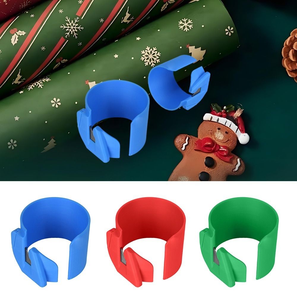 

New Mini Christmas Wrapping Paper Cutter Easy to Cut Crafting Packaging Paper Cutting Replaceable Gift Wrap Cutter Tool