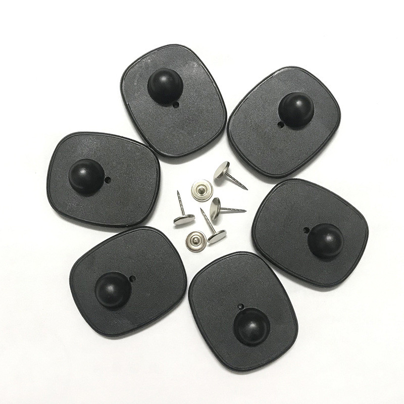 

100pcs/Lot Anti-theft RF ABS Clothing Anti-lost Label Magnetic Button Small Square Fastener Hard Tag Security Buckle EAS