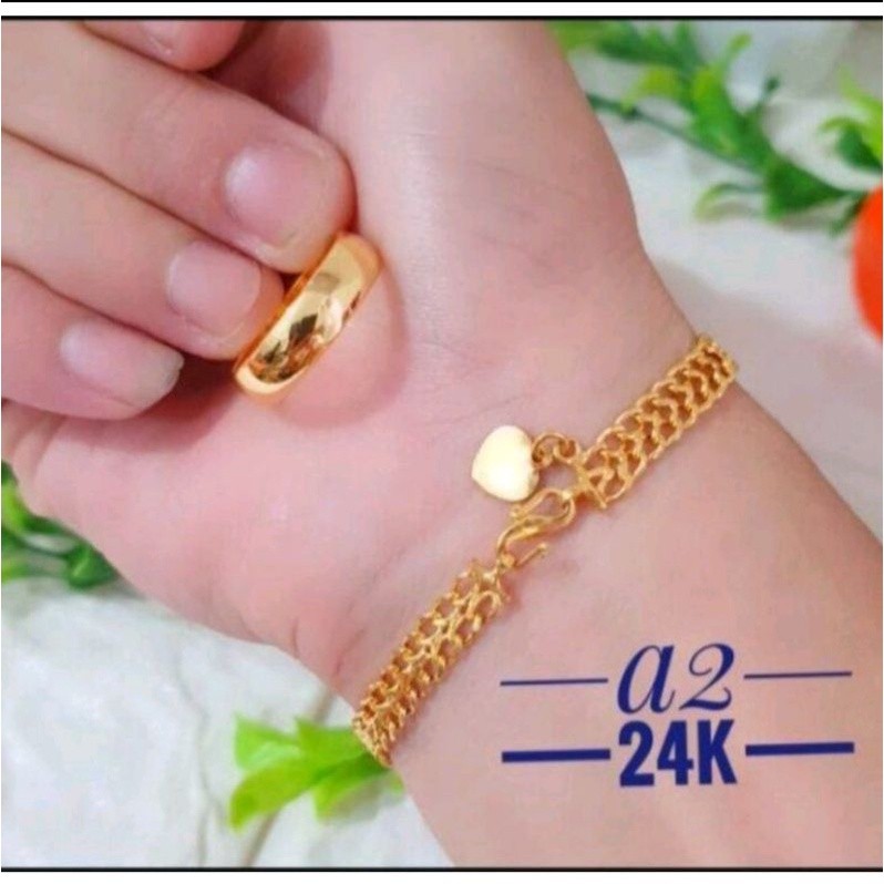 gelang tikar emas asli 5gram asli free cincin emas 24k anti karat ada surat