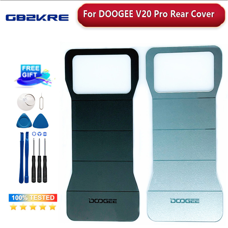 New Original DOOGEE V20 Pro Battery Cover Back Case Glass Cover Plate With Adhesive For DOOGEE V20 P