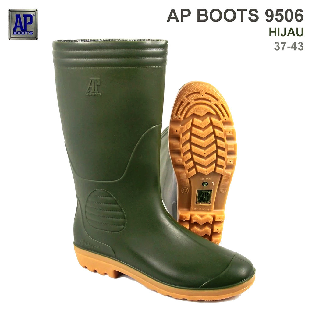 AXULE KATZZ AP Boots 9506 AP Boot Pertama Model Legendaris Original Boot AP Orisinil Termurah Green 