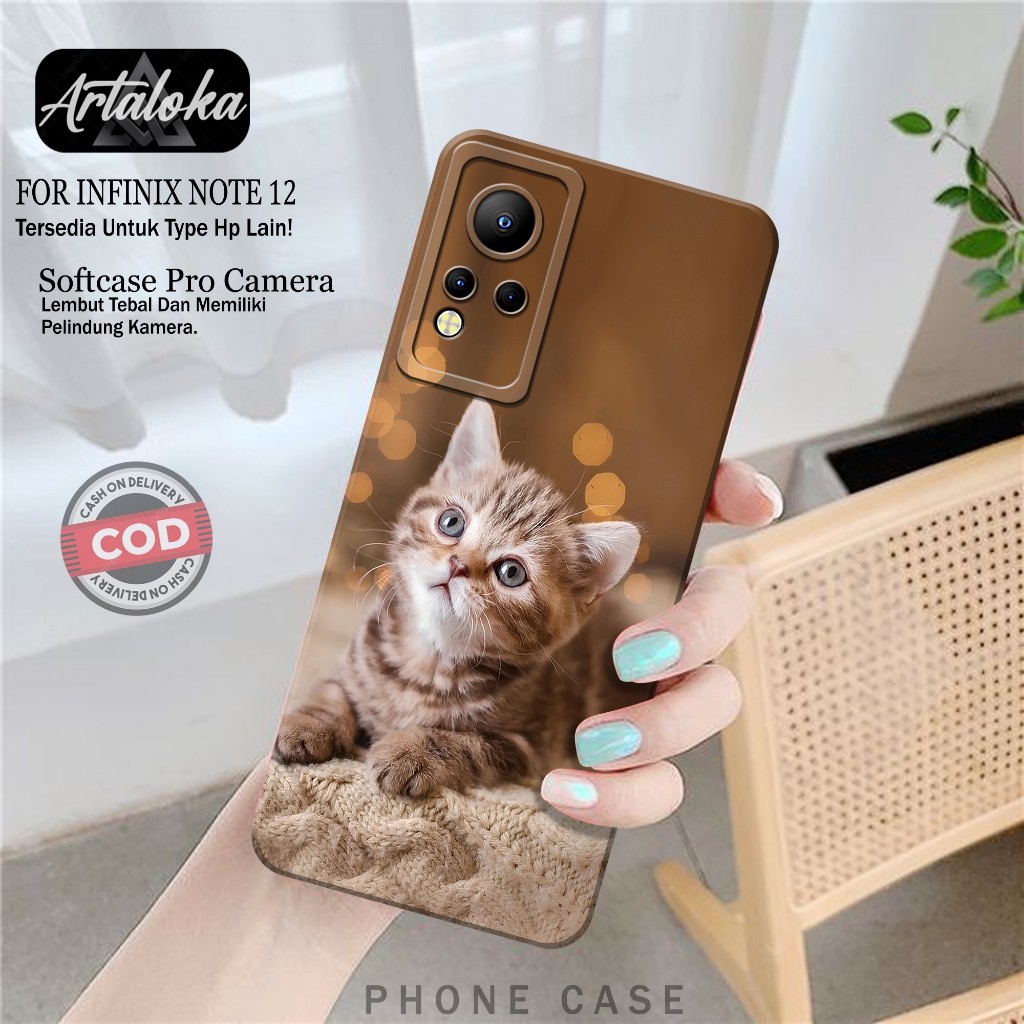 Case Hp Infinix Note 12 Fashion Case Kucing Softcase Infinix Note 12 Silikon TPU Pro Camera Casing I