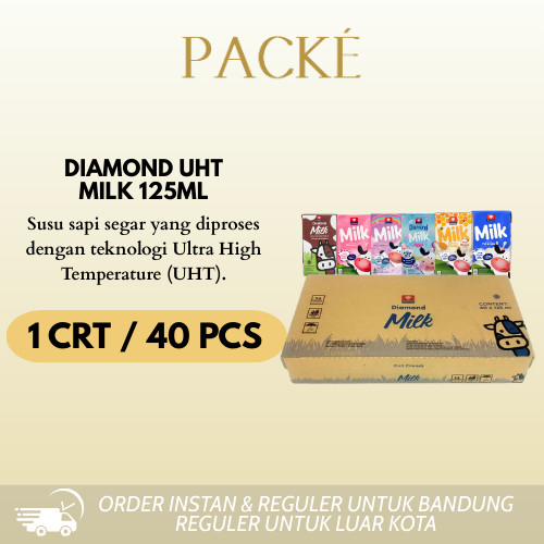 

Diamond UHT Milk / Susu UHT Rasa Coklat / Strawberri / Marshmallow / Full Cream / Madu 125ml 1 Carton / 40 Pc