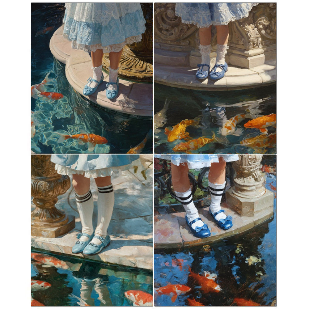 

Hand Paint girl and goldfish Painting By Numbers Kit DIY Acrylic Artwork Canvas Art Gift Home