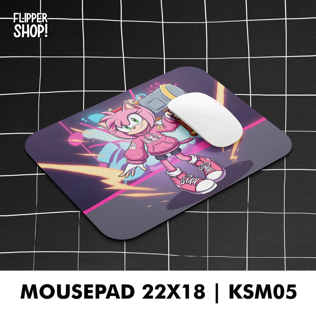 Mousepad Motif Kartun Sonic/Amy Rose/Dr.Ivo Eggman Robotnik/Rouge Kartun Anti Slip Mouse Pad Premium