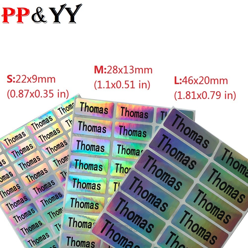 

Colorful Changeable Name Sticker CustomWaterproof Personalized Label Children's School Stationery Water Bottle