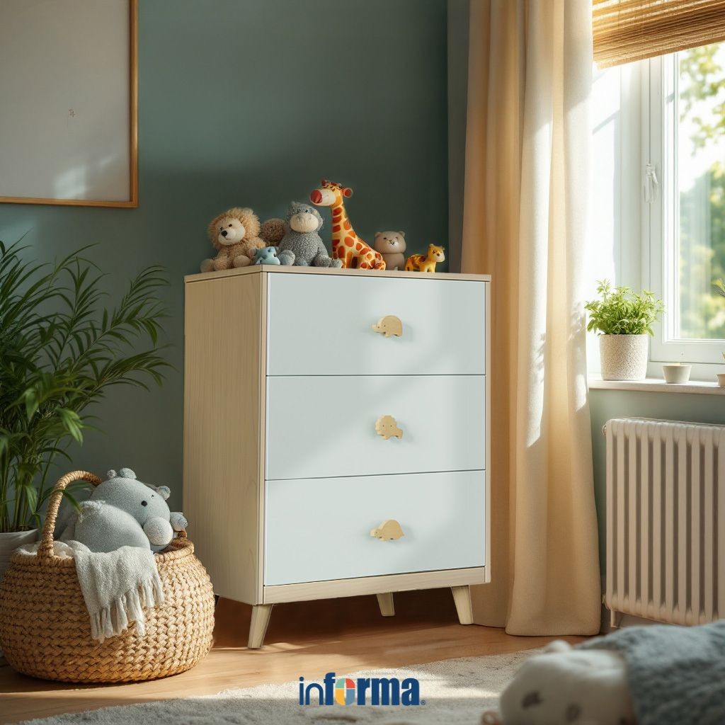 Informa Perry Laci Penyimpanan Anak Laci Kabinet Serbaguna Cabinet Penyimpanan Indoor Multifunctiona