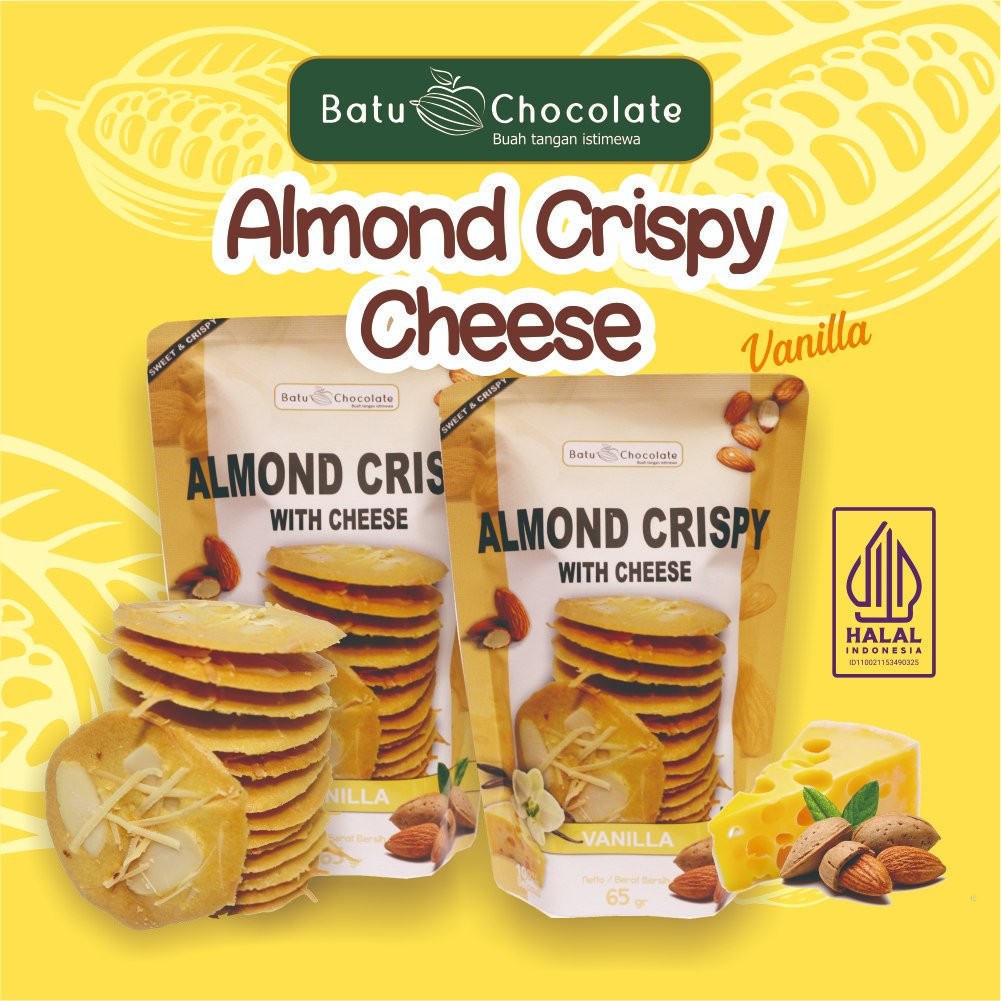 

Emama.store Batu Chocolate - Almond Crispy Cheese Vanilla ~ Oleh Oleh Malang ~ Snack Kekinian Enak