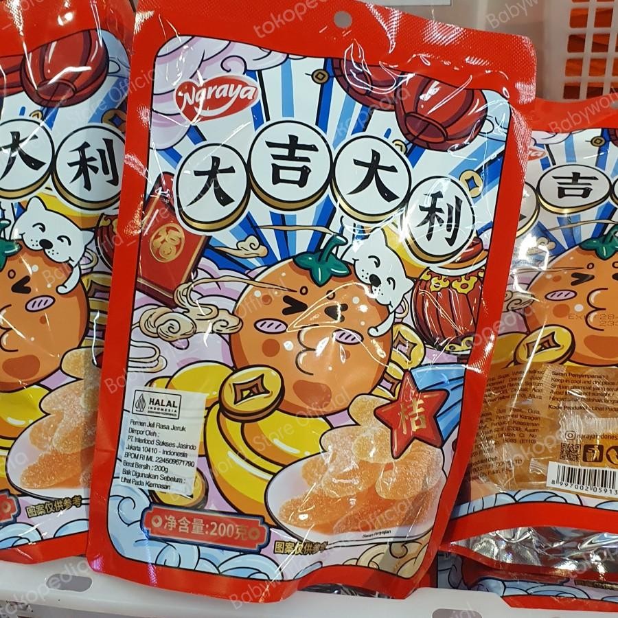 

Naraya Mini Orange Jelly Candy Permen Jeruk Import 200gr