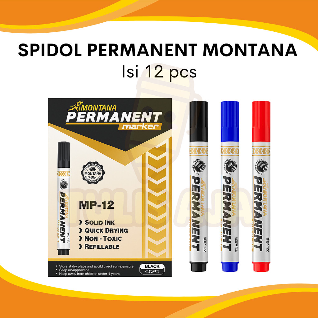 

SPIDOL MONTANA MP-12 PERMANENT PER BOX ISI 12PCS
