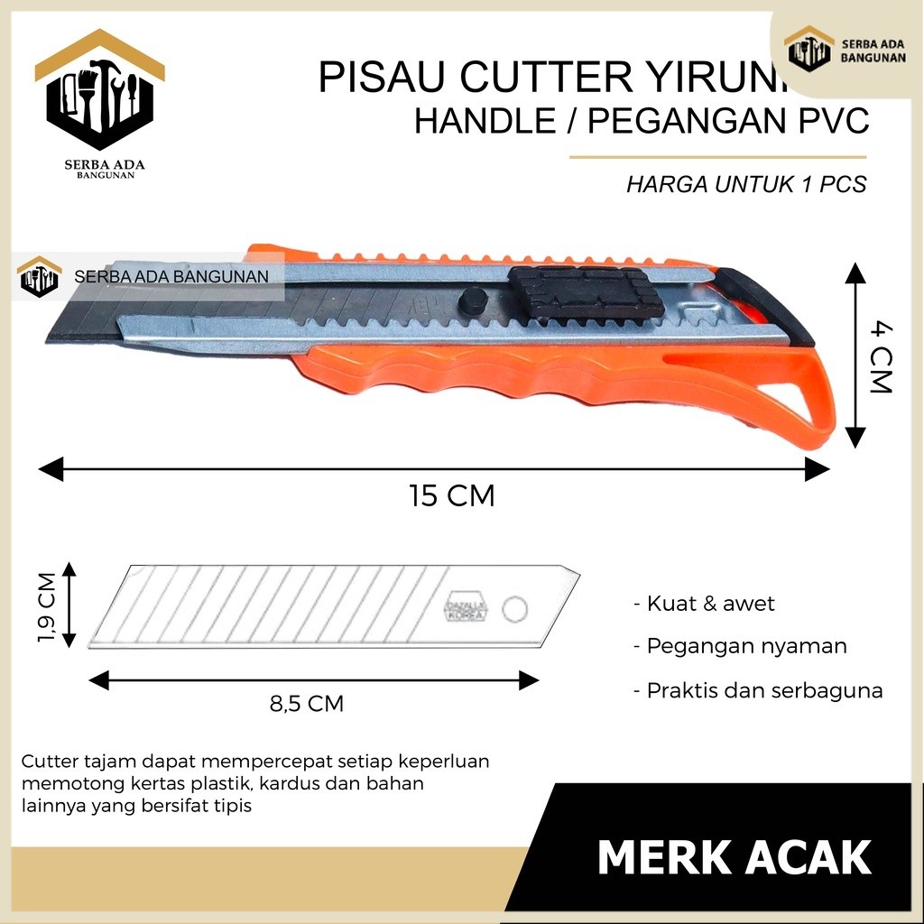 

SAB Pisau cutter / pisau potong besar / Pisau Cutter Piso Cutter cuter kater Besar Pemotong Dus ATK Murah