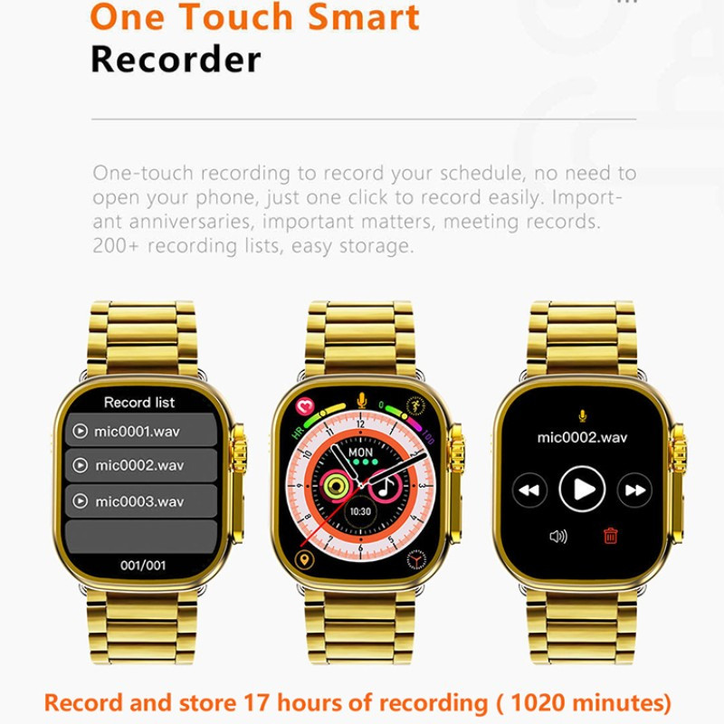 JAMIN MURAH World Debut Muslim smart watch M9 Ultra Max Gold Watch Mp3 music watch  Jam Tangan Pinta